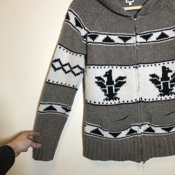 Kismat women’s knitted zip up sweater Southwest lg - Picture 5 of 9